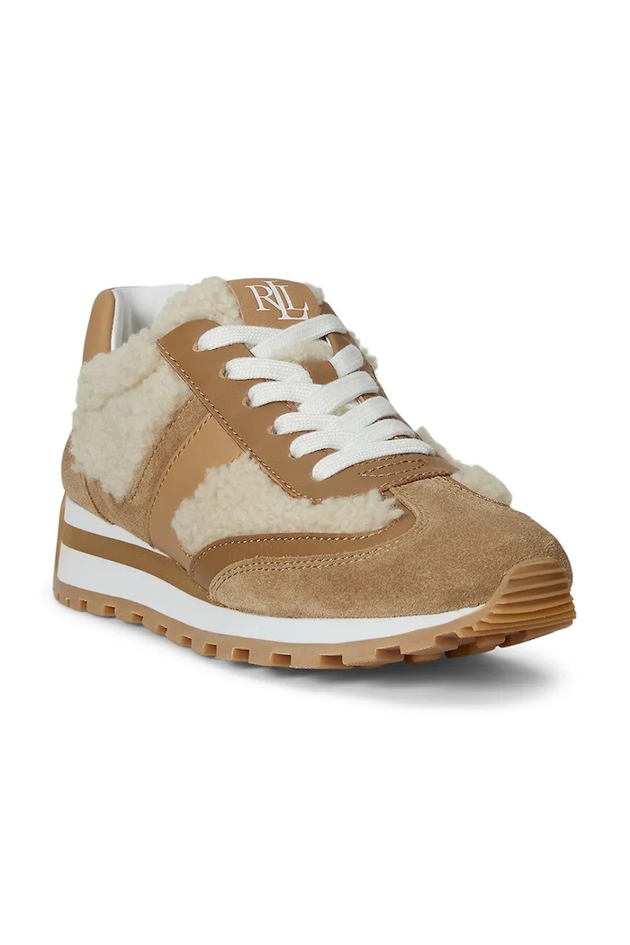 Lauren Ralph Lauren bőr sportcipő Dani 802980566001.101 bézs AW25