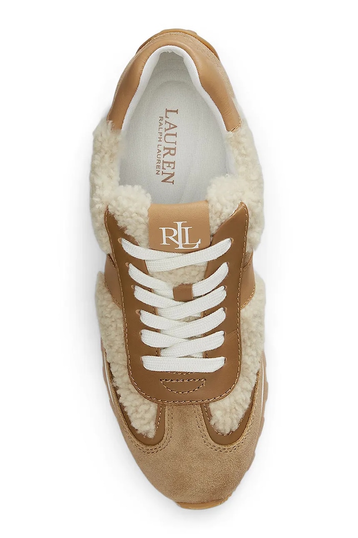 Cipők Lauren Ralph Lauren bőr sportcipő Dani 802980566001.101 bézs