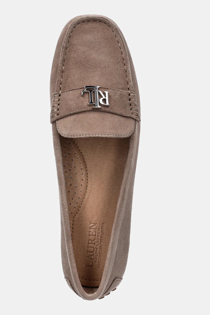 Lauren Ralph Lauren mokasyny zamszowe Barnsbury beżowy 802821629031.230