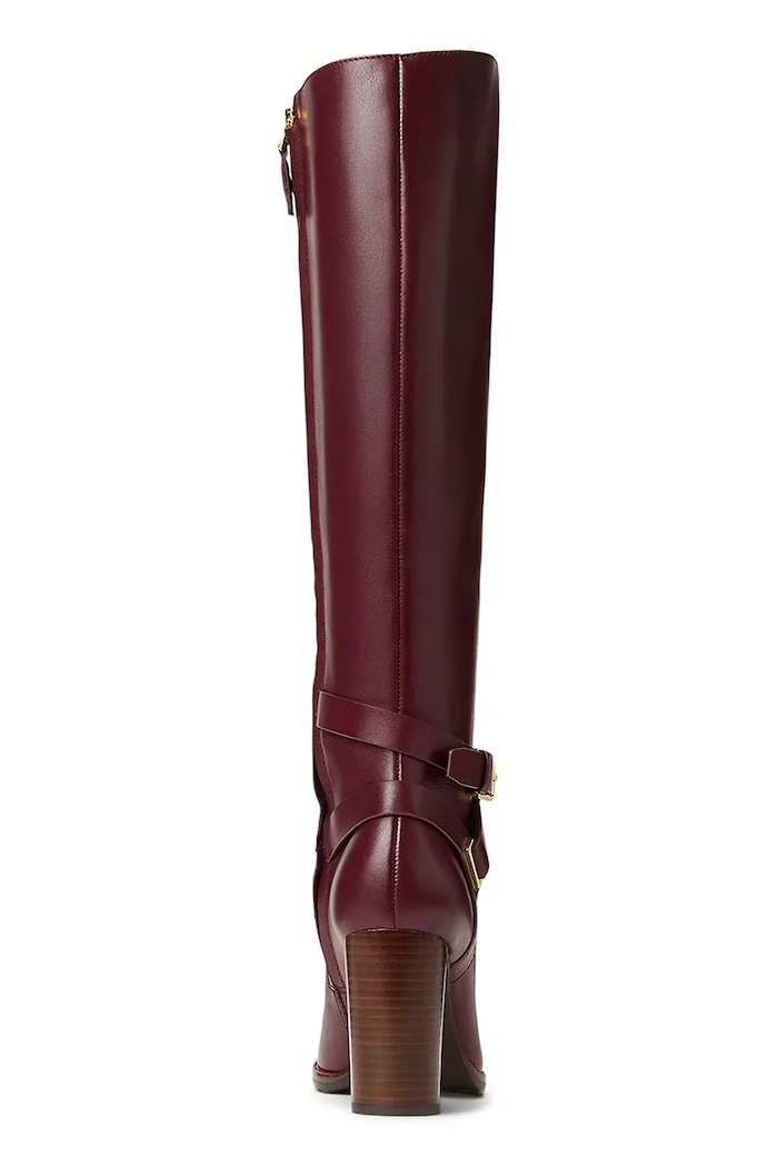Încălțăminte Lauren Ralph Lauren ghete de piele Cllns Tl Hl 802974386003.600 burgundia