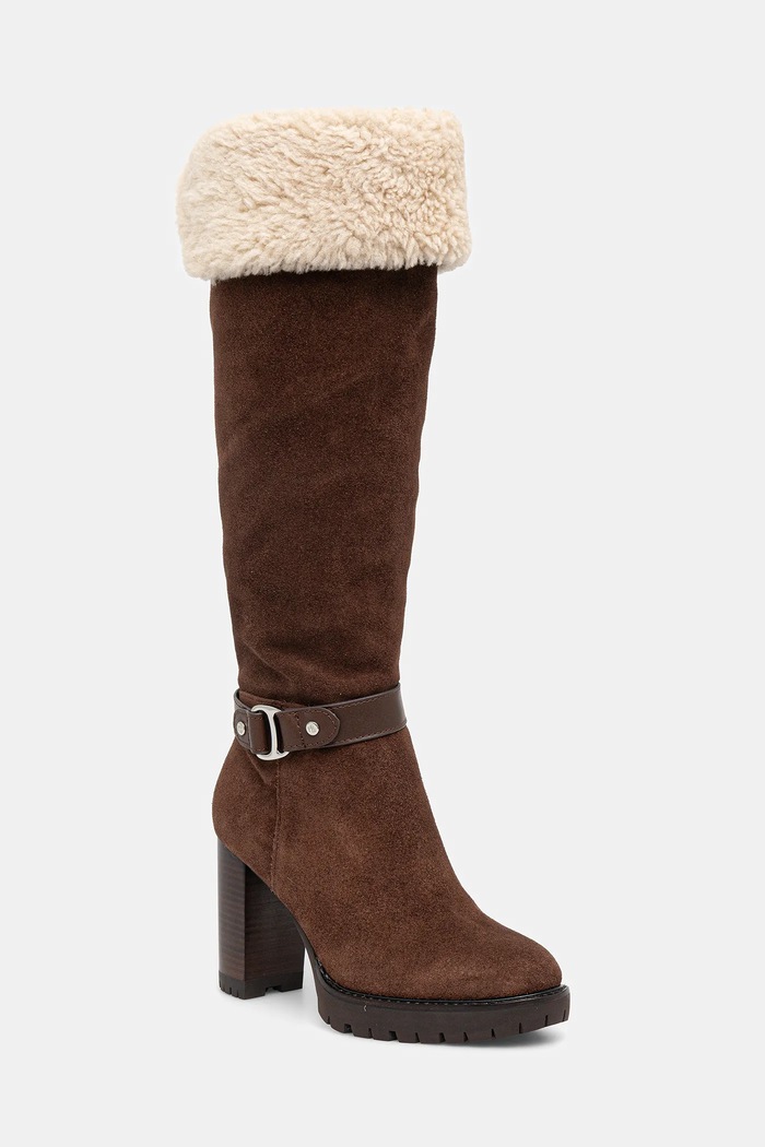 Semišové boty Lauren Ralph Lauren Tasha Tl Hl semišová kůže hnědá 802977893003.200