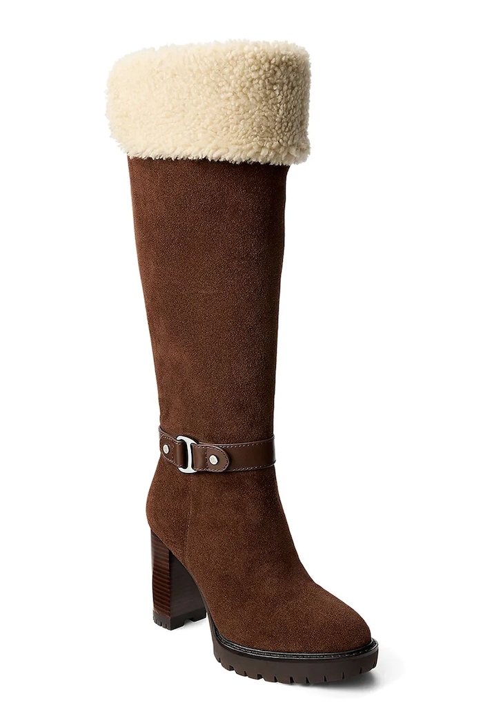 Lauren Ralph Lauren kozaki zamszowe Tasha Tl Hl 802977893003.200 brązowy AW25