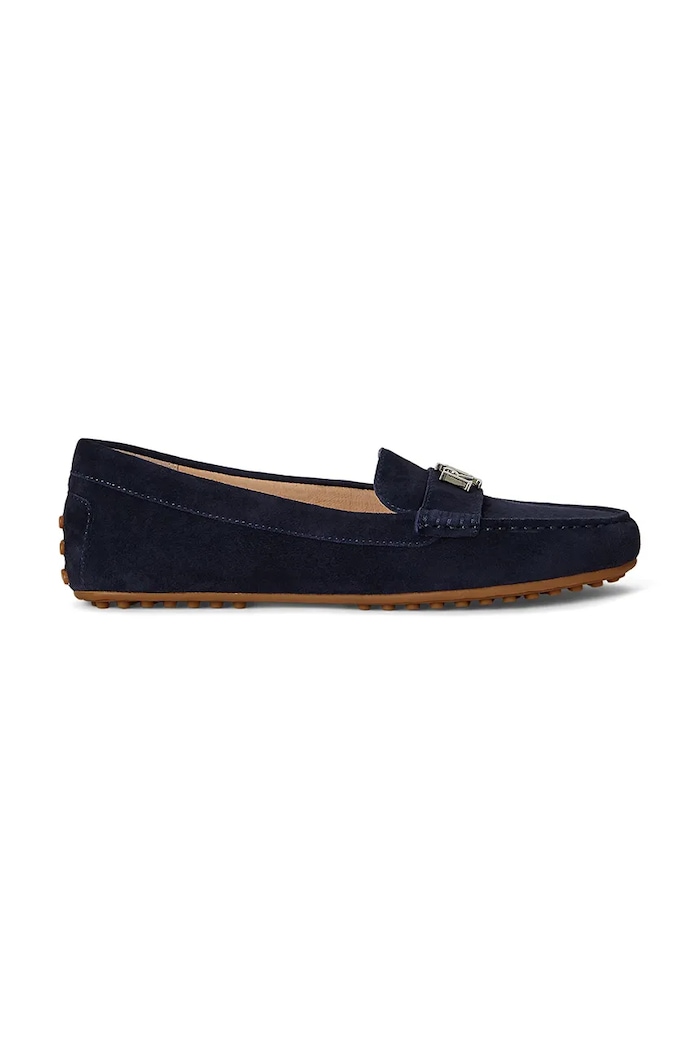 Semišové mokasíny Lauren Ralph Lauren Barnsbury semišová koža tmavomodrá 802821629029.410