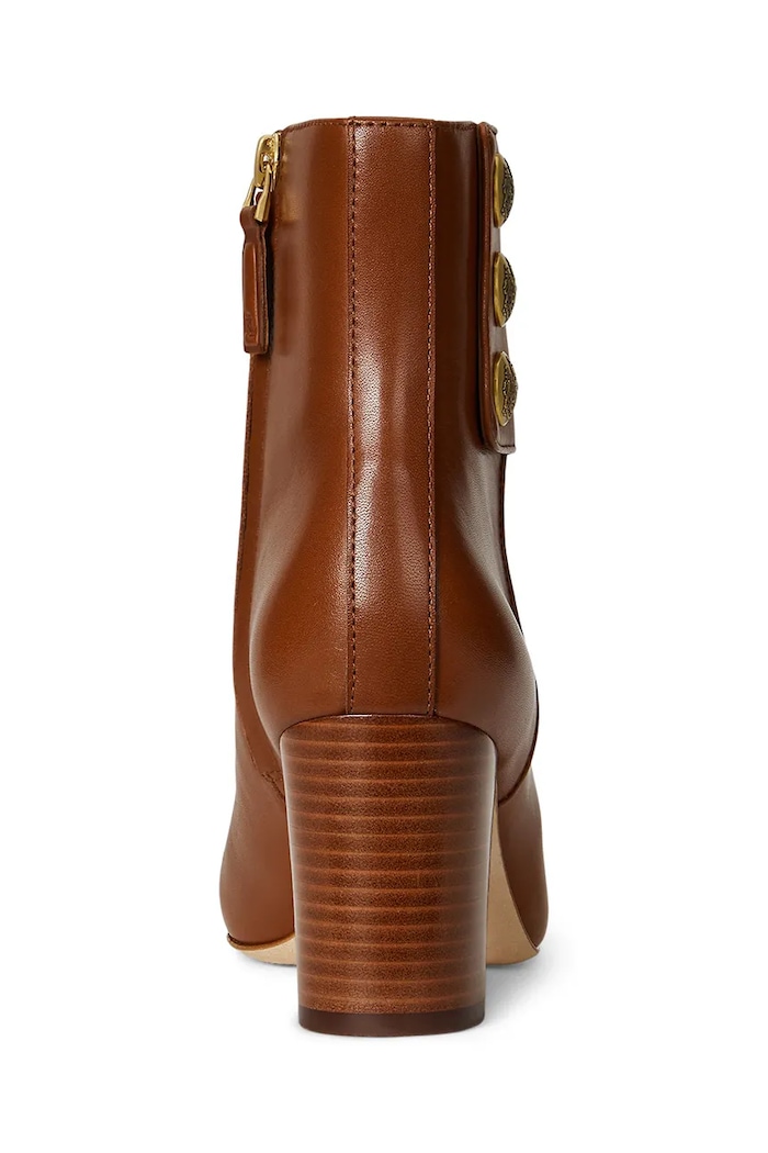Obuwie Lauren Ralph Lauren botki skórzane Kenndi Bt Hl 802980064001.200 brązowy