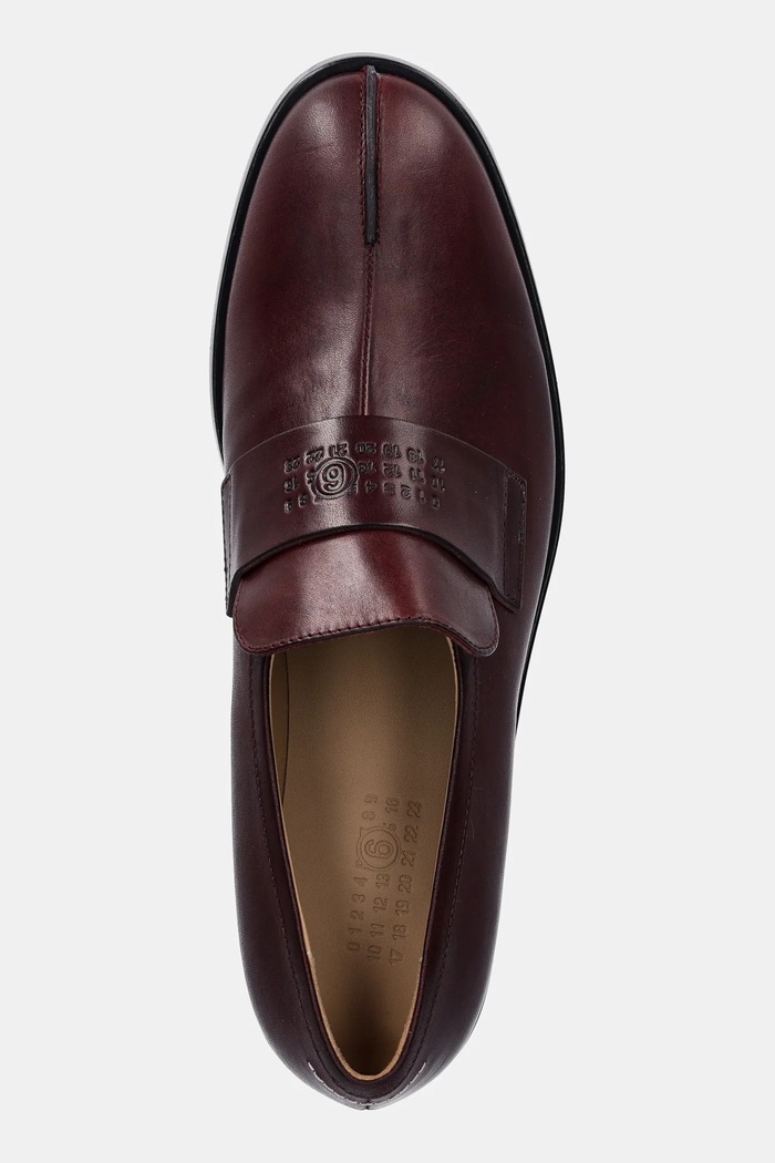 Δερμάτινα μοκασίνια MM6 Maison Margiela μπορντό S59WR0096.P5000.T2353