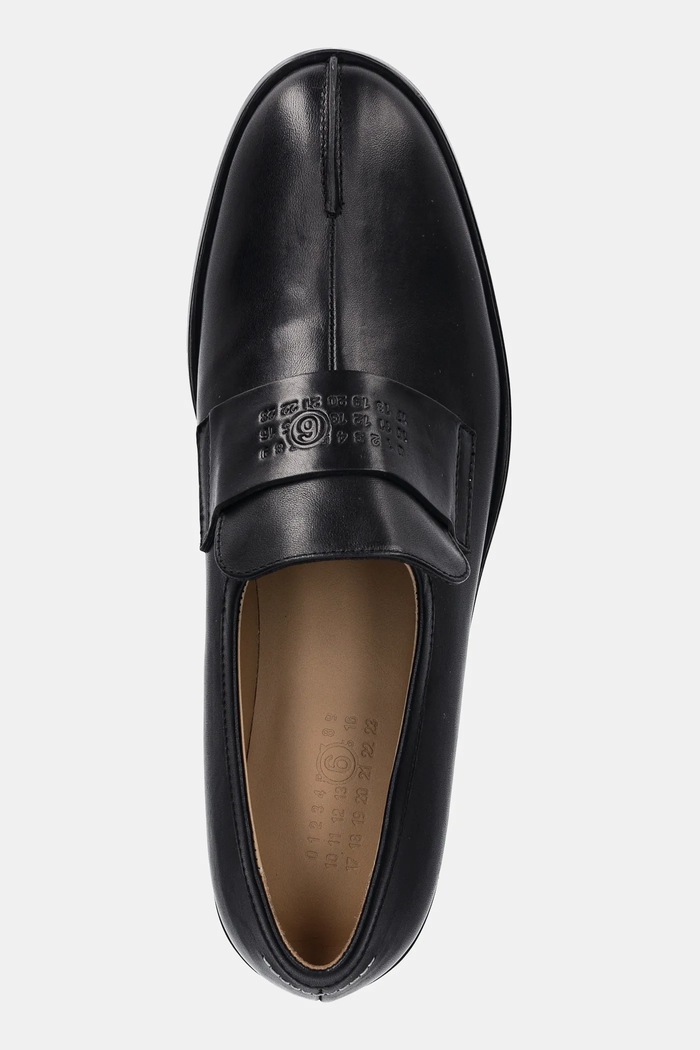 Δερμάτινα μοκασίνια MM6 Maison Margiela μαύρο S59WR0096.P5000.T8013