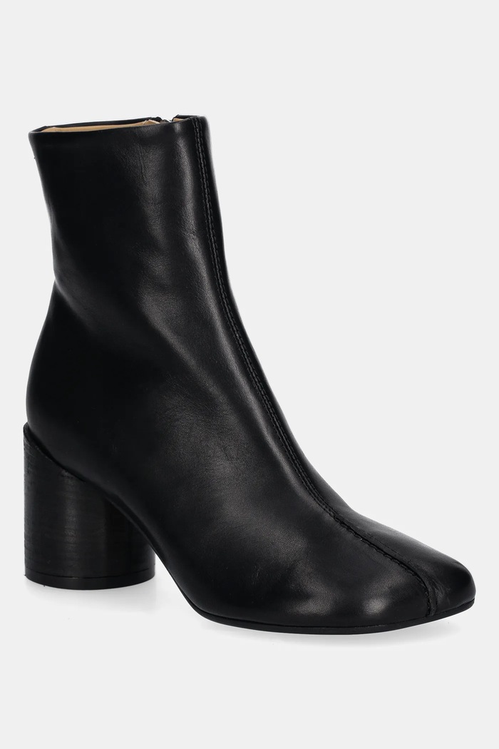 MM6 Maison Margiela leather ankle boots grain leather black S59WU0260.P5000.T8013