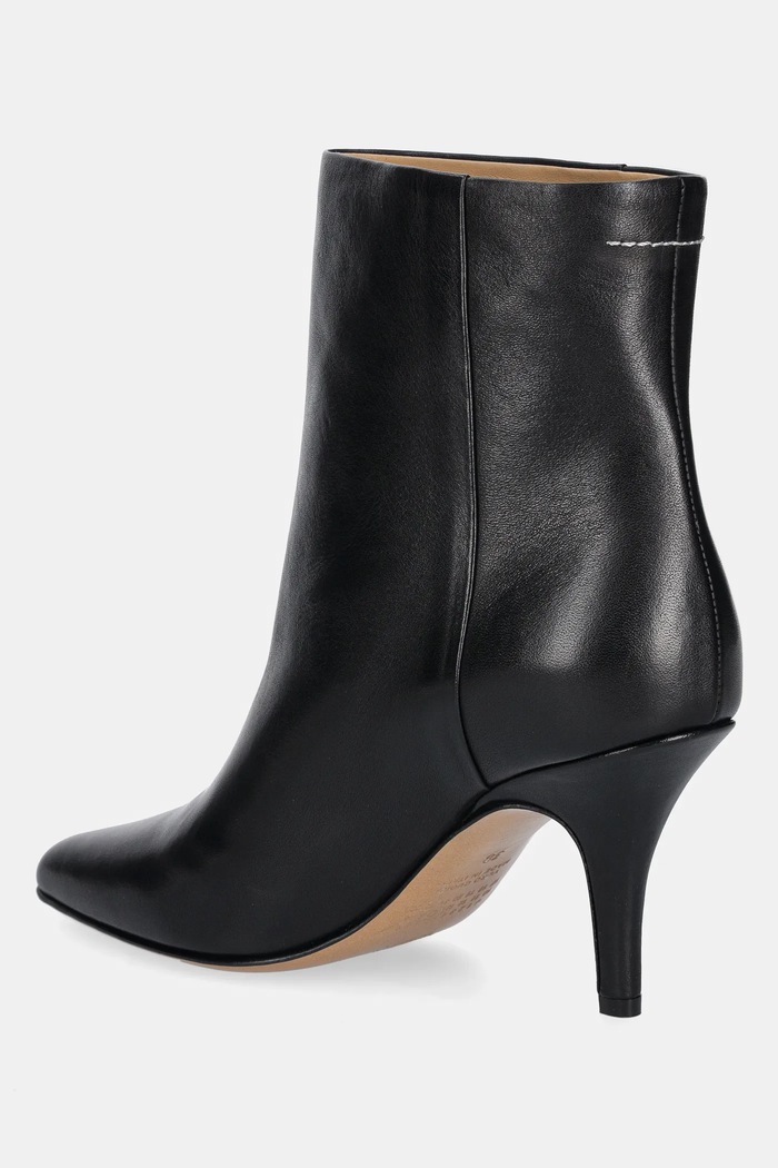 Cipők MM6 Maison Margiela bőr csizma S59WU0261.P6783.T8013 fekete