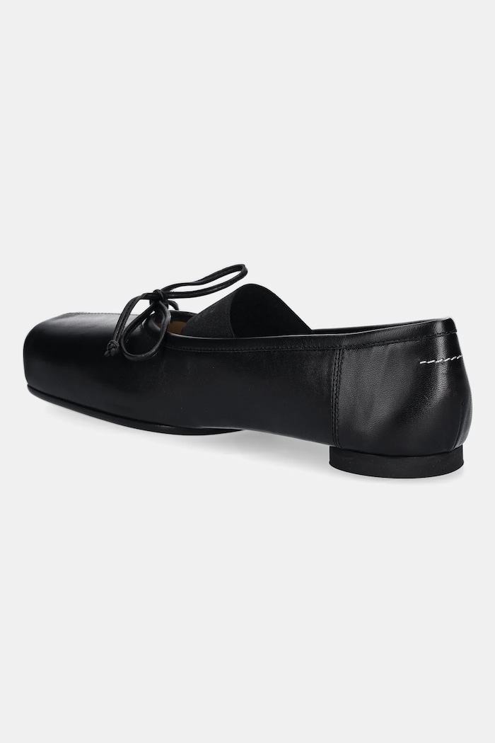 Obuwie MM6 Maison Margiela baleriny skórzane S59WZ0103.P3628.T8013 czarny