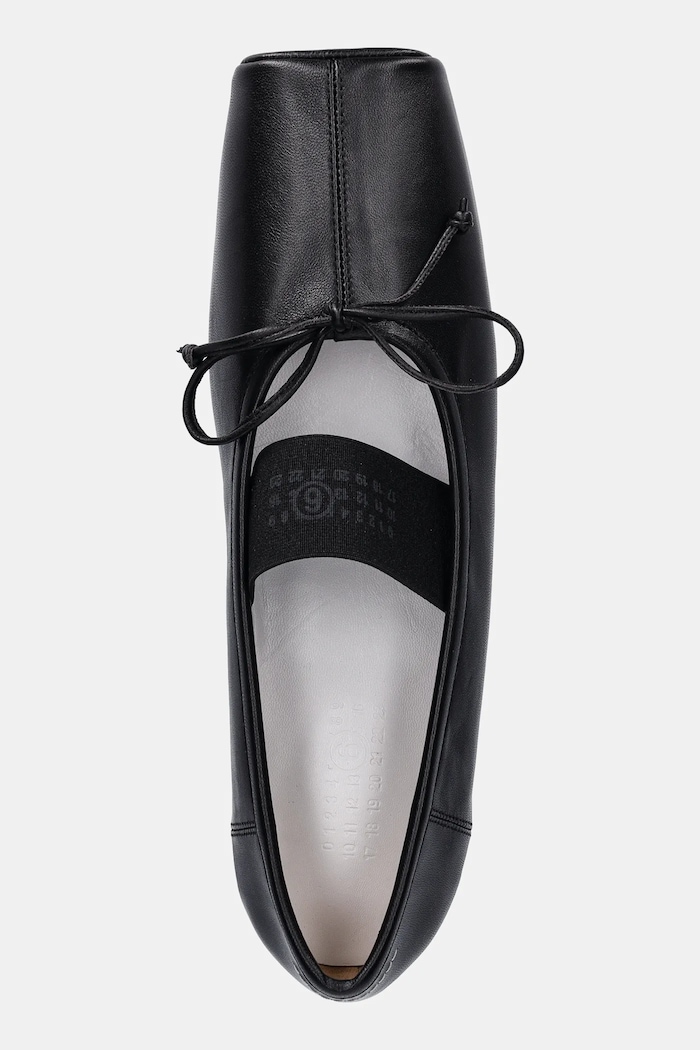MM6 Maison Margiela baleriny skórzane czarny S59WZ0103.P3628.T8013