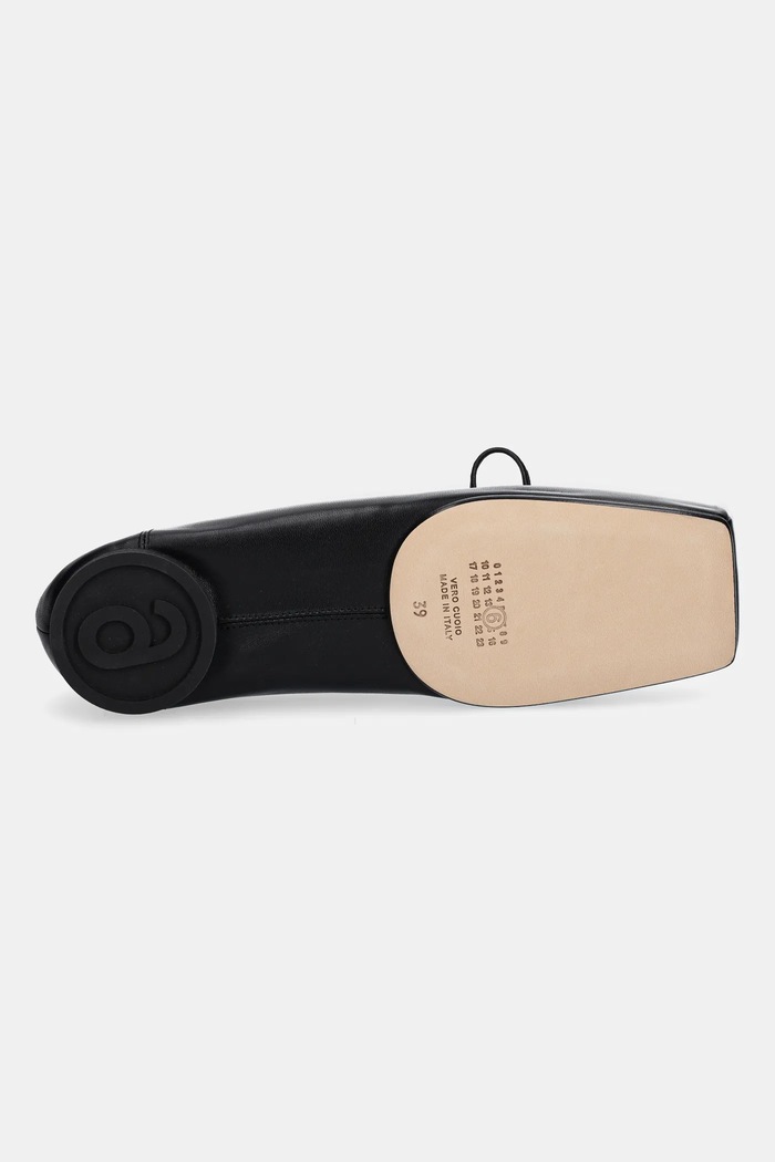 MM6 Maison Margiela baleriny skórzane S59WZ0103.P3628.T8013 czarny