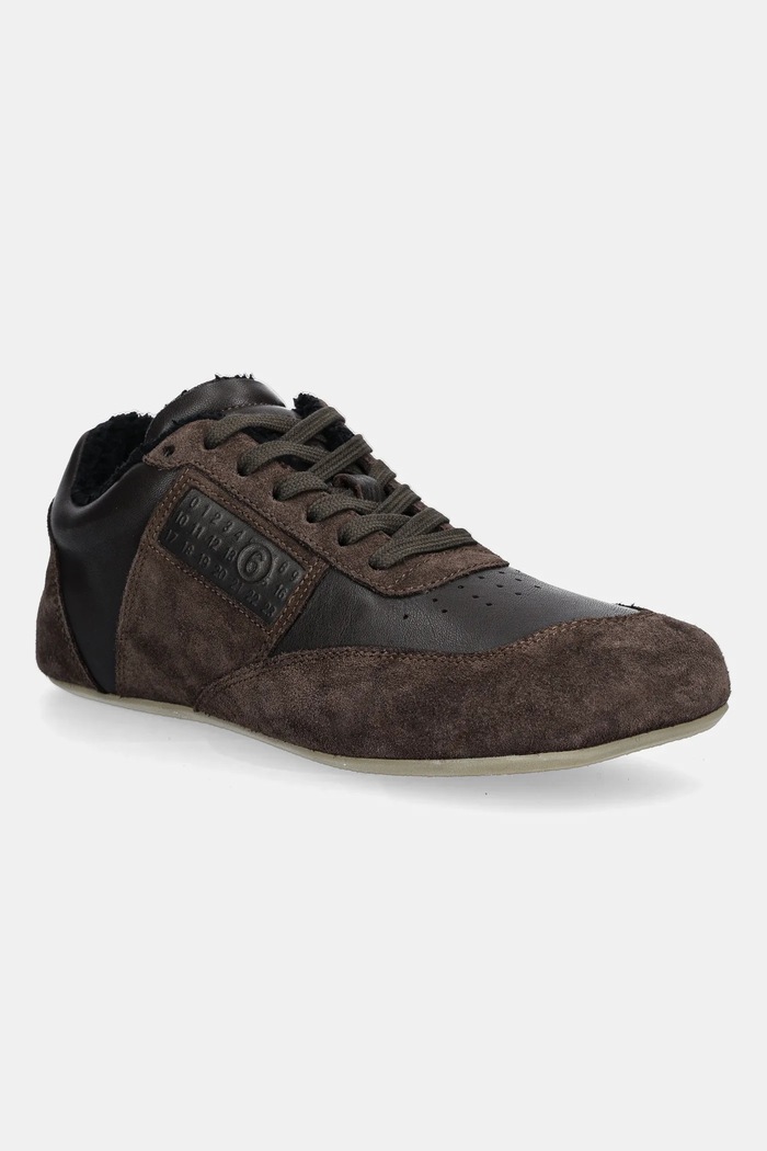 MM6 Maison Margiela sneakersy skórzane skóra zamszowa czarny S66WS0106.P6435.T8009