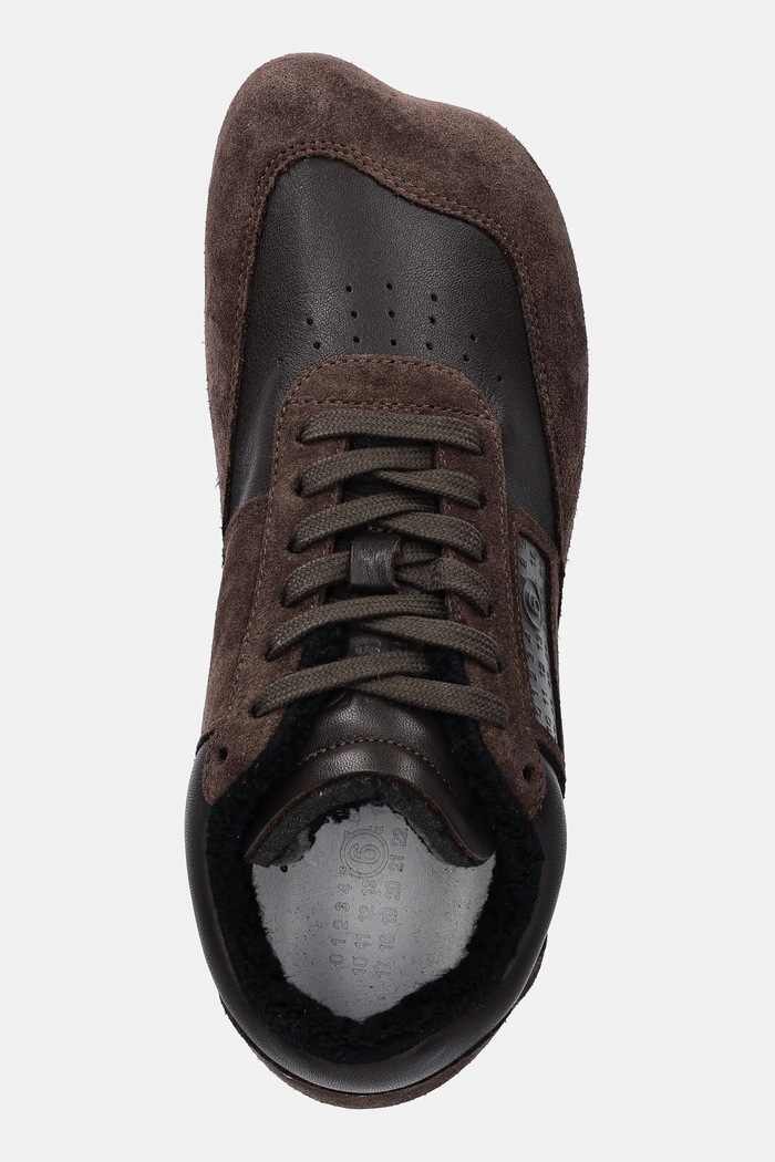 MM6 Maison Margiela sneakersy skórzane czarny S66WS0106.P6435.T8009
