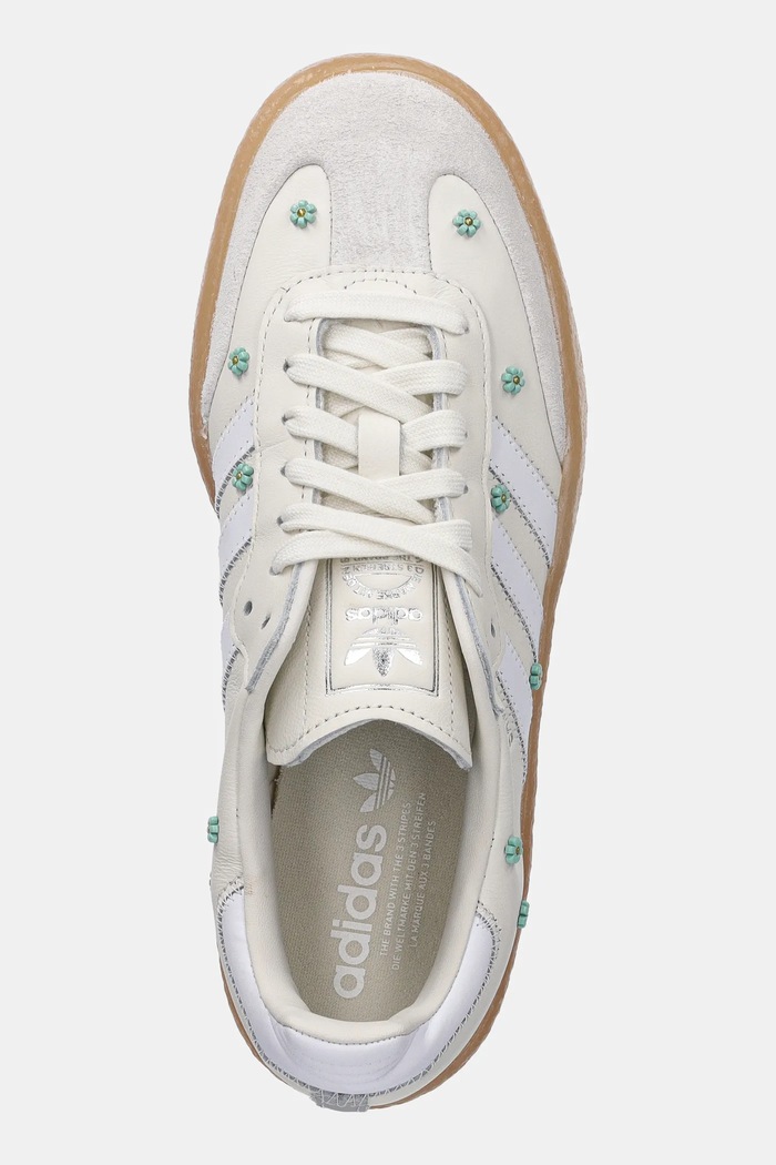 adidas Originals sneakersy skórzane Sambae W beżowy JS3953