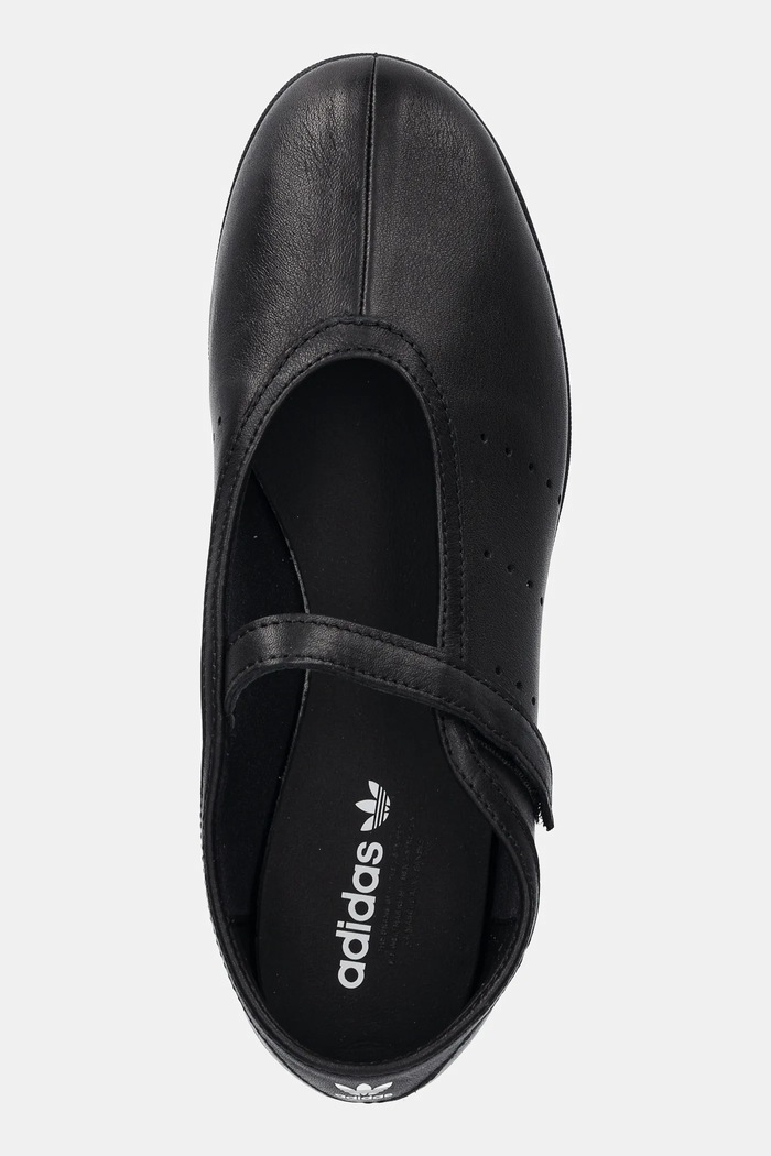 adidas Originals leather ballet flats Stan Smith Lo Pro black JQ6939