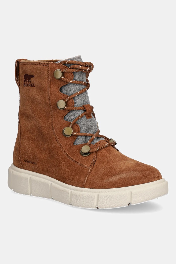 Μποτάκια Sorel SOREL EXPLORER III JOAN WP δέρμα σαμουά καφέ 2077951242