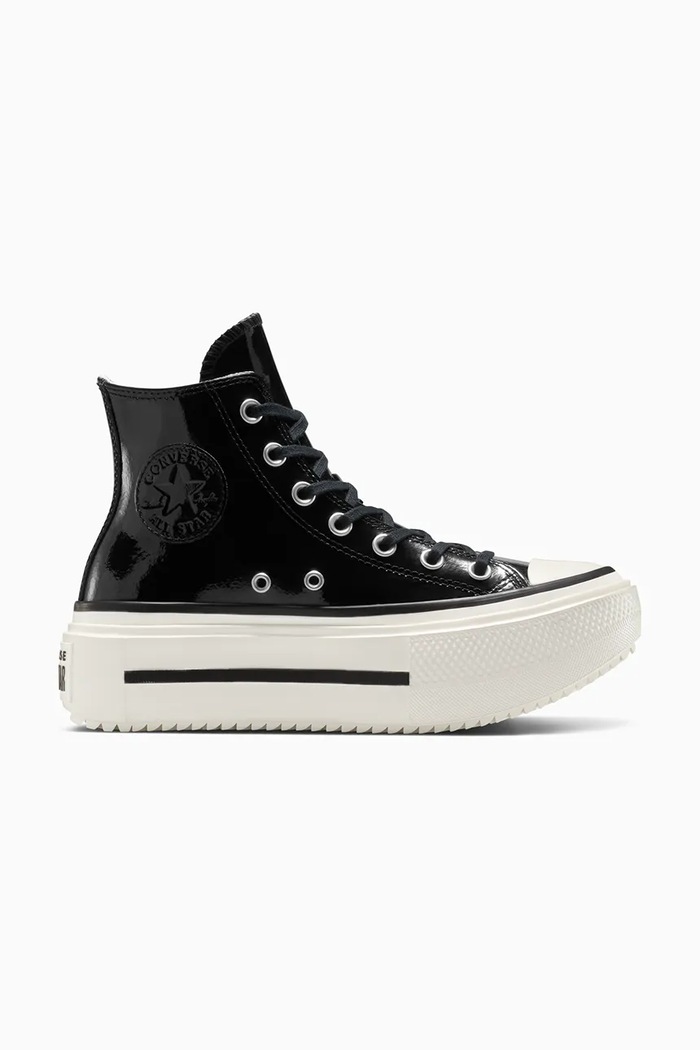 Converse teniși Chuck Taylor All Star Lift Double Stack piele acoperită negru A12977C