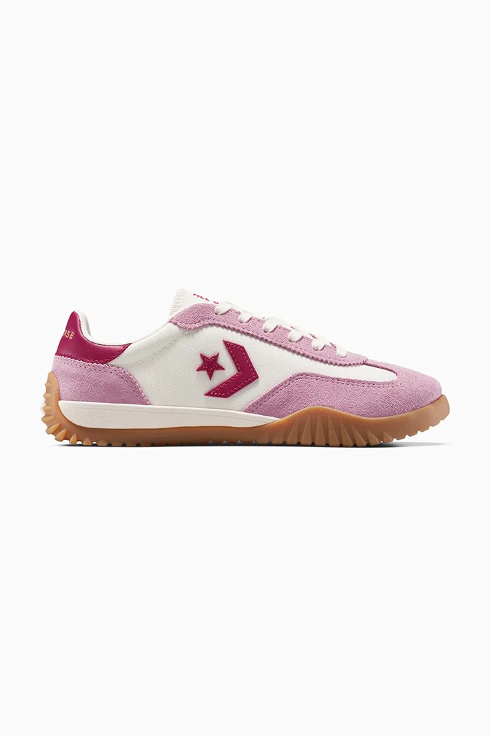 Sneakers Converse Run Star Trainer δέρμα σαμουά ροζ A13053C