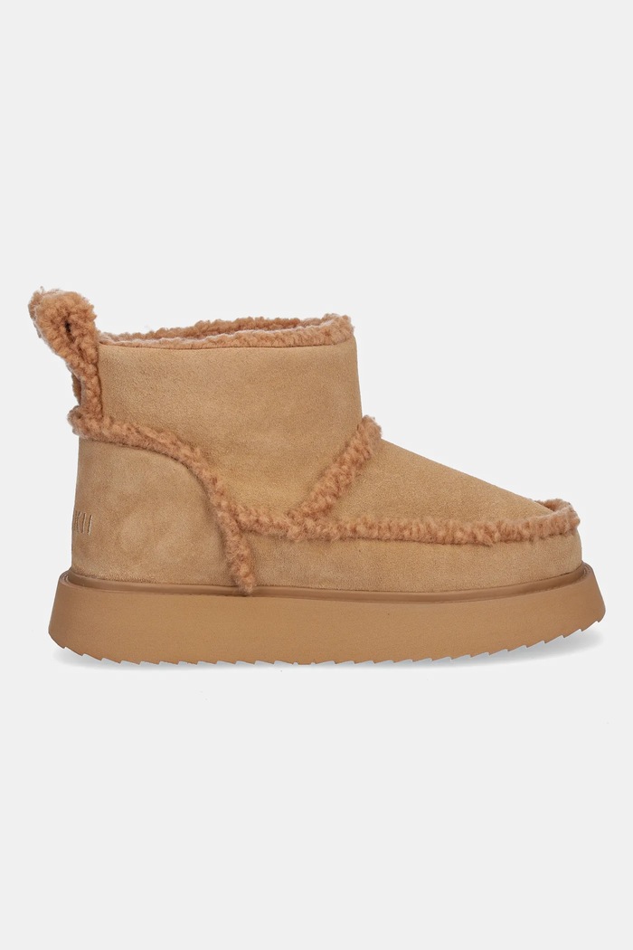 Μπότες χιονιού σουέτ Inuikii Shearling Micro 1001.026.0011.859 μπεζ AW25