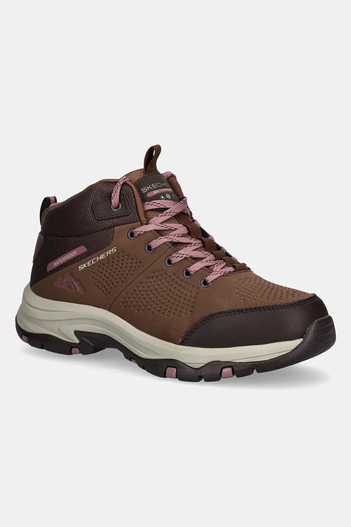Skechers pantofi TREGO - TRAIL DESTINATION imitatie de piele maro 180005