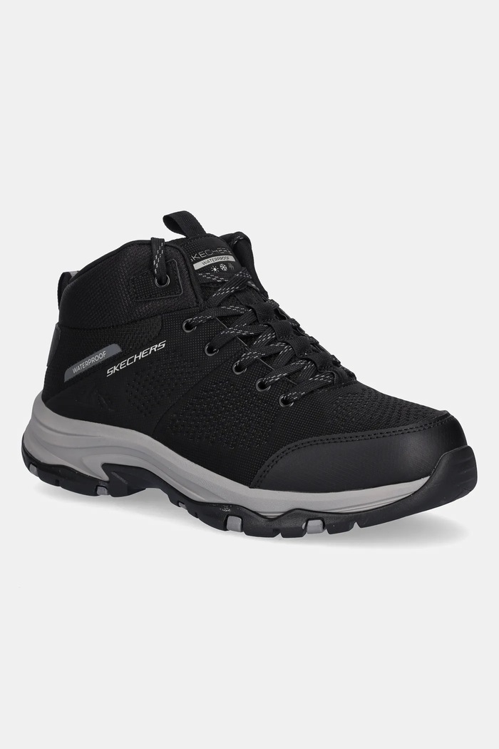 Παπούτσια Skechers TREGO - TRAIL DESTINATION απομίμηση λείου δέρματος μαύρο 180005