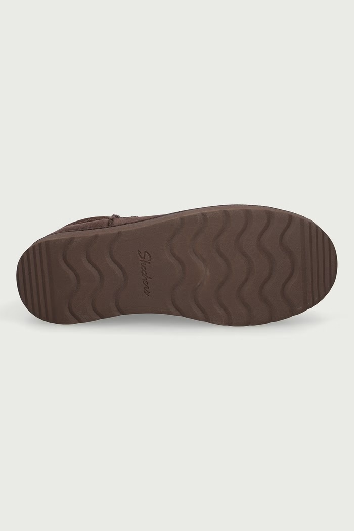 KEEP COZY śniegowce damskie skórzane Skechers brązowy 169143
