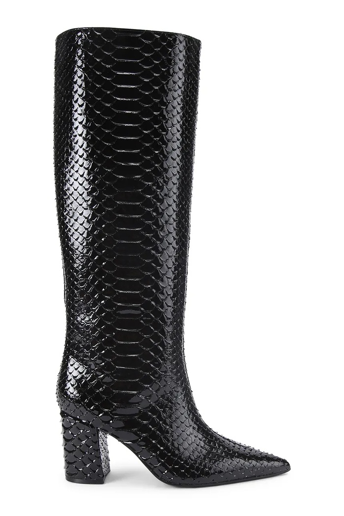 Kožené čižmy Kurt Geiger London Regent Point Knee Boot nezateplené čierna 5026500719