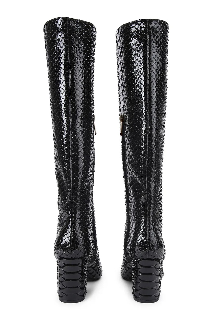 Obuv Kožené čižmy Kurt Geiger London Regent Point Knee Boot 5026500719 čierna