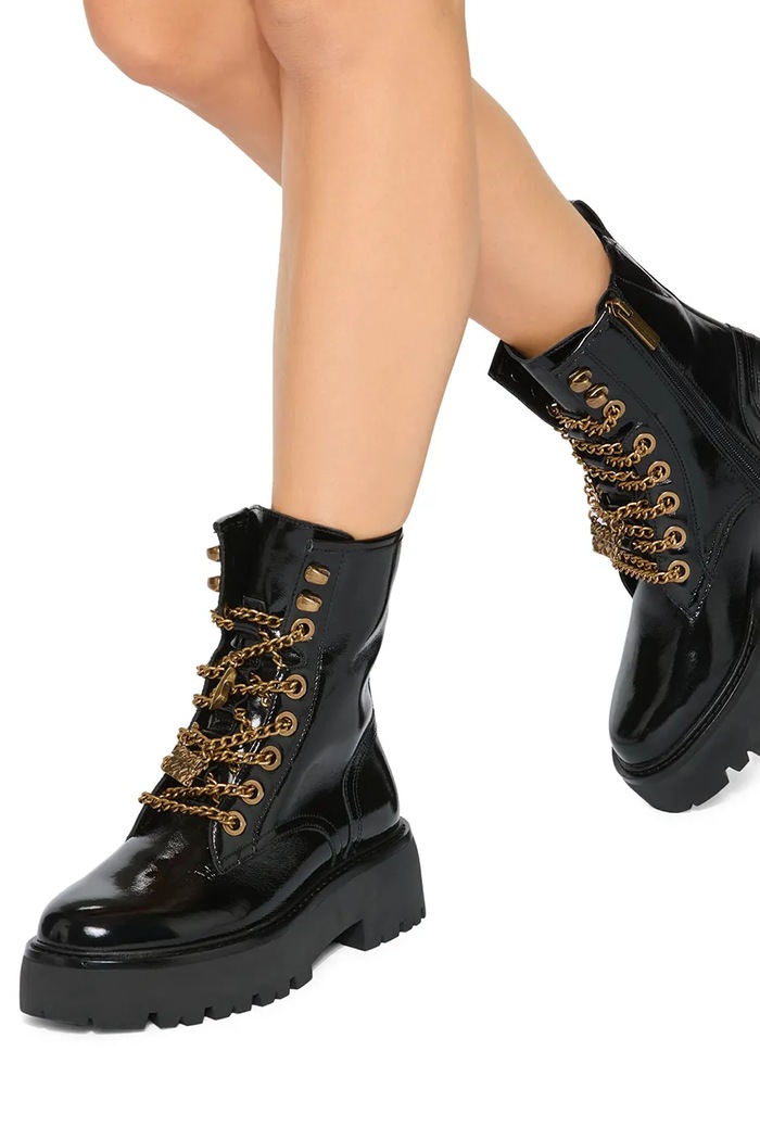 Kurt Geiger London bőr bakancs Matilda Charm 4993600109 fekete