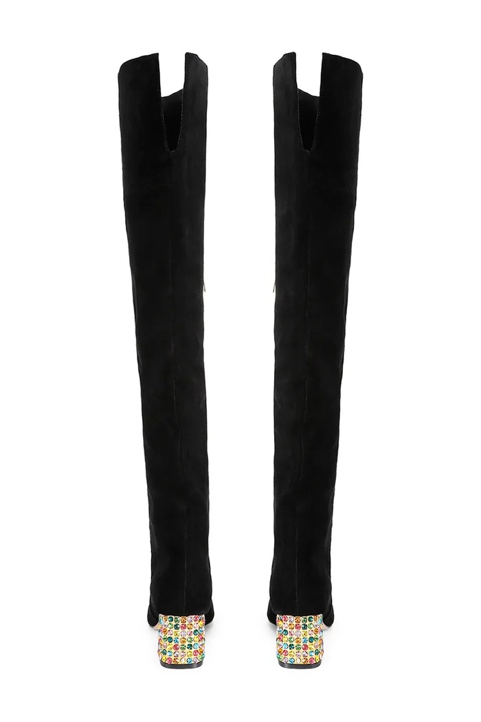 Obuwie Kurt Geiger London kozaki zamszowe Chelsea Block Otk Boot 5003300209 czarny