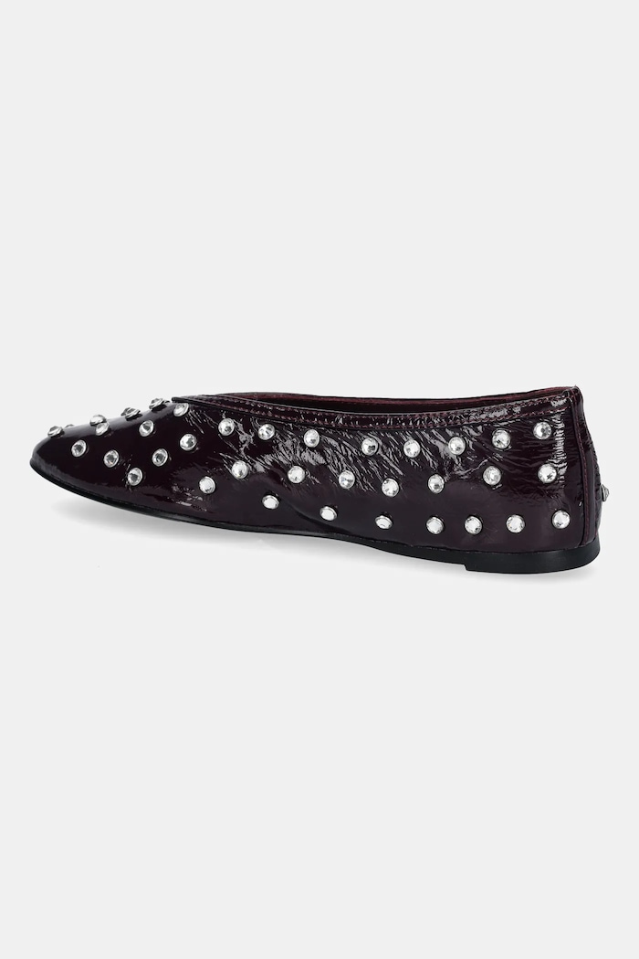 Încălțăminte Steve Madden balerini de piele Leni-S 11004872.DCC burgundia