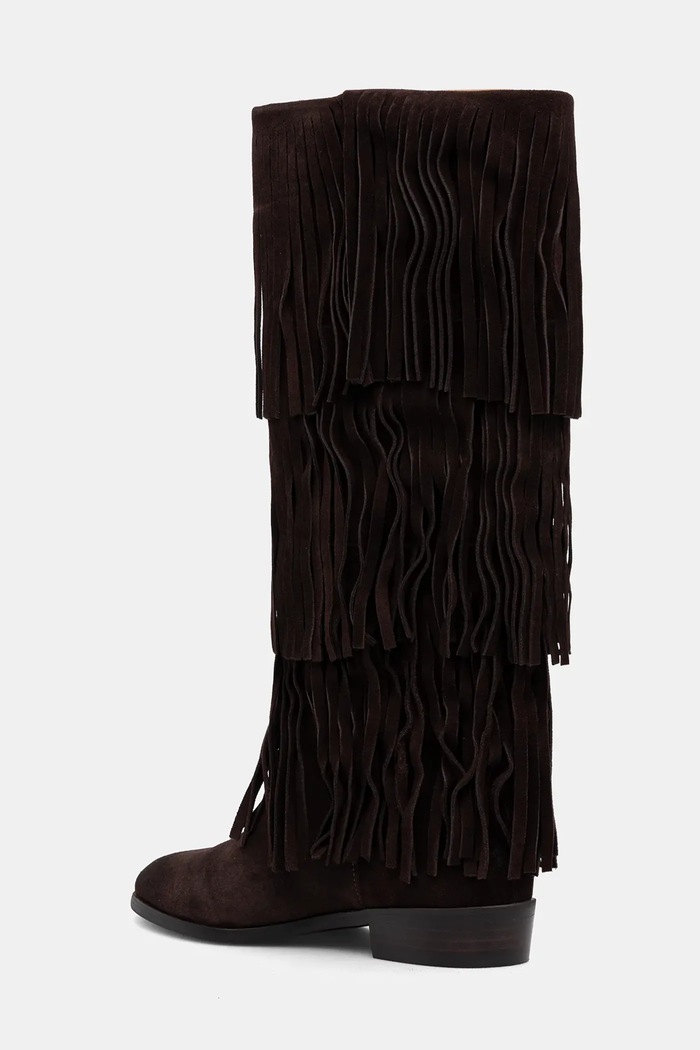 Obuwie Steve Madden kozaki zamszowe Spur 11003916.003 brązowy