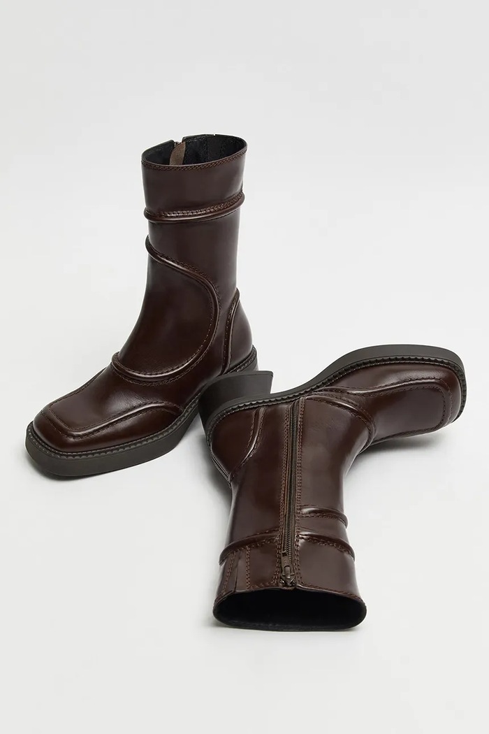 Miista Cizme de piele Malene E8.3740 maro AW25