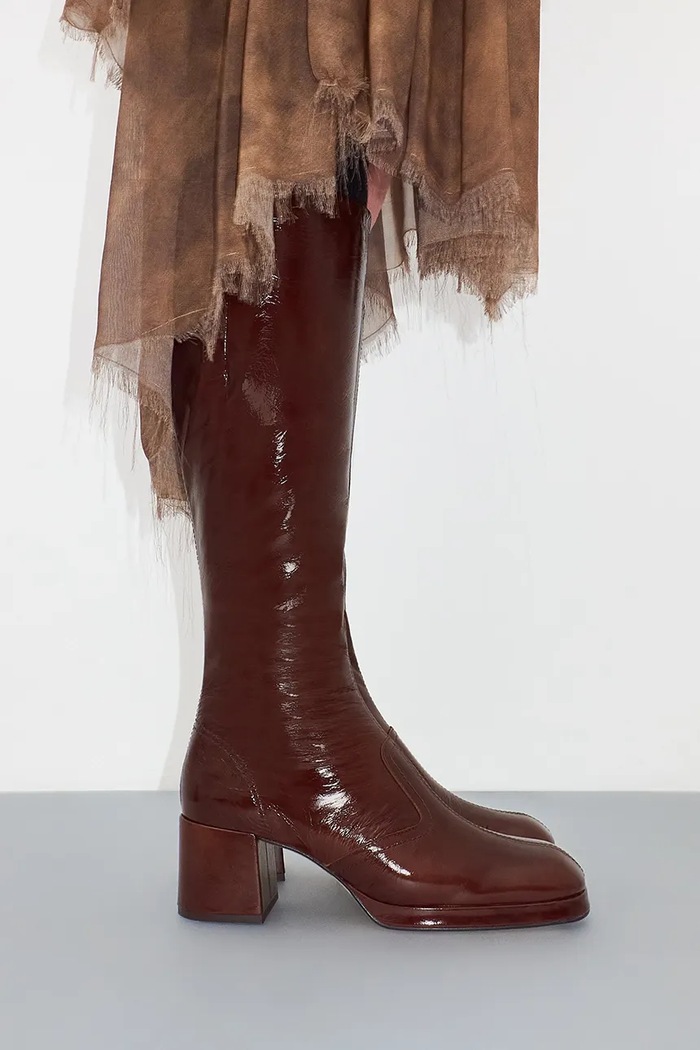 Miista ghete de piele Donna burgundia MI.5352