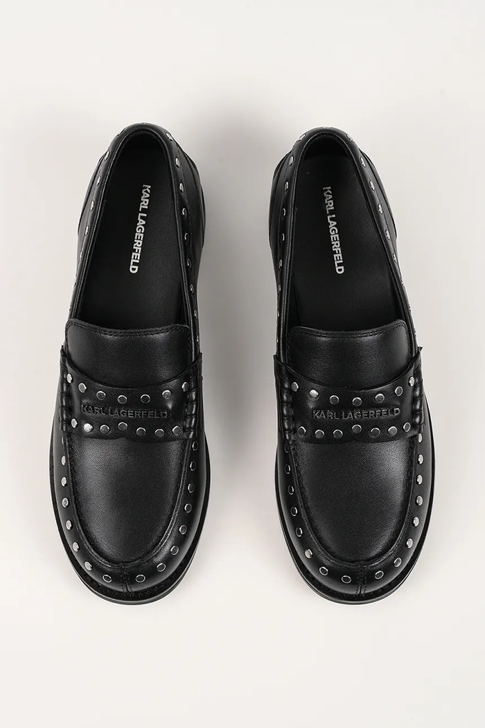 Kožené mokasíny Karl Lagerfeld MIA čierna KL42125S.00S