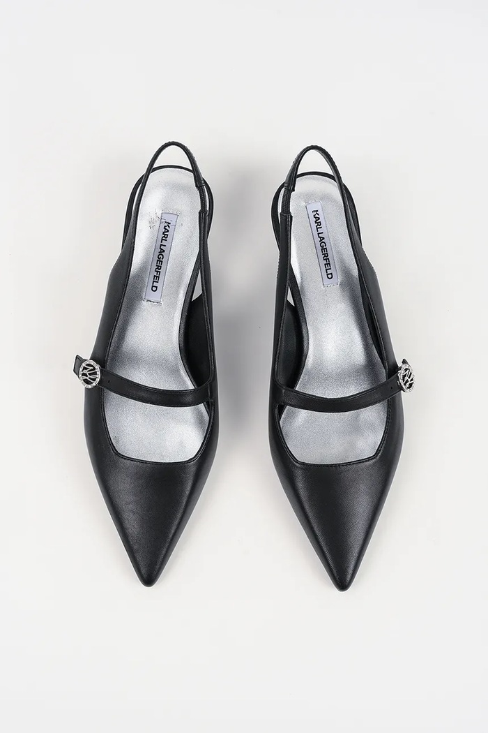 Karl Lagerfeld stilettos de piele PASHA negru KL30117.000