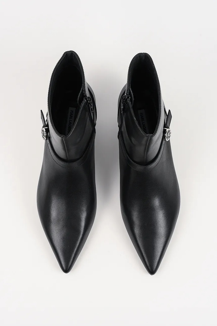 Karl Lagerfeld botki skórzane PASHA czarny KL30168.000