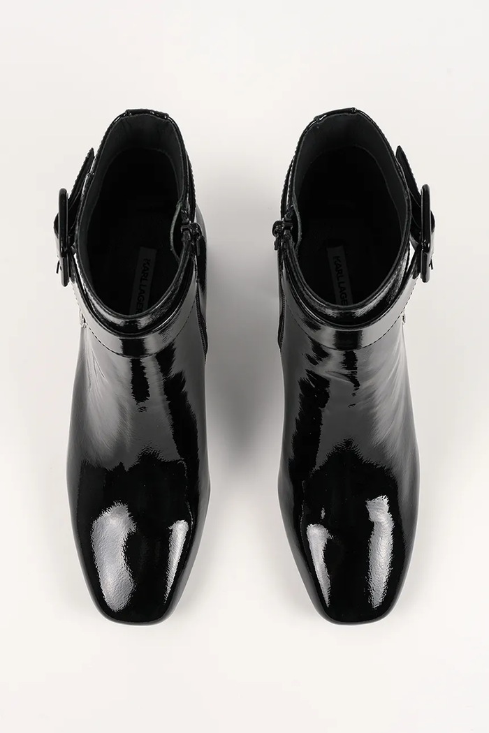 Kožené členkové topánky Karl Lagerfeld BEATA čierna KL31455A.100