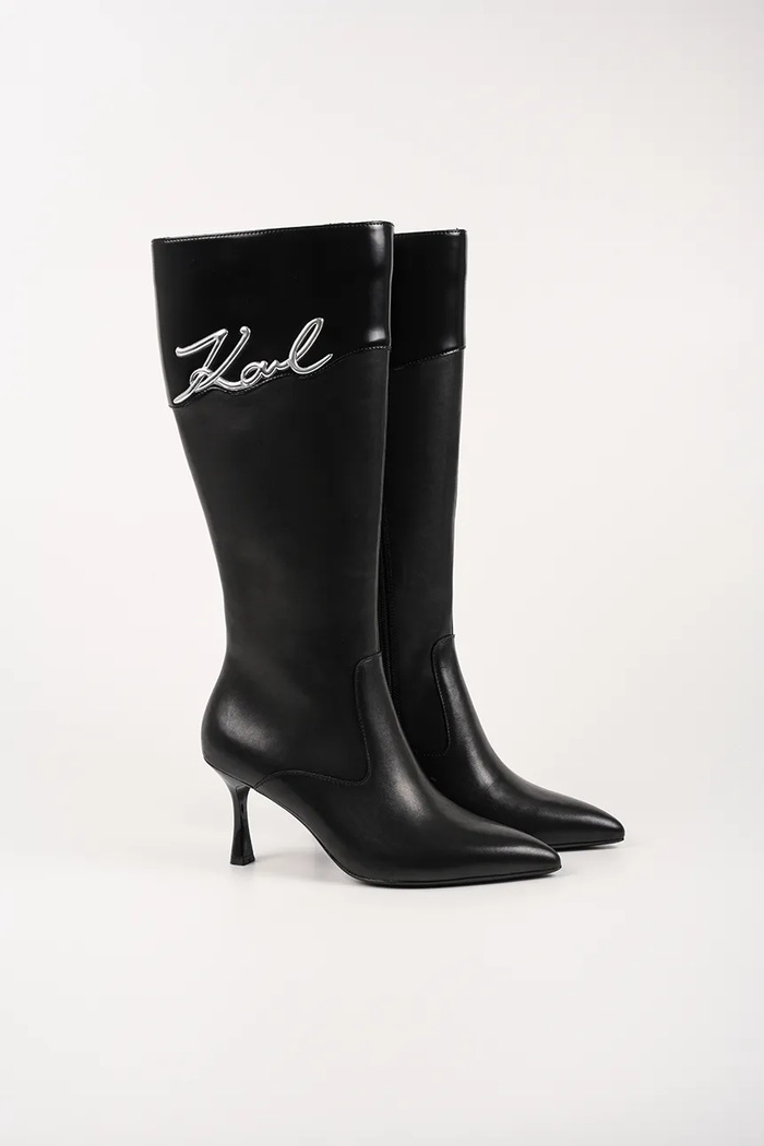 Vysoké čižmy Karl Lagerfeld SIENNA KL32775.000 čierna NC25