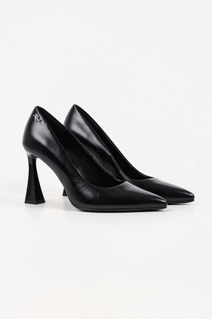 Karl Lagerfeld szpilki skórzane DEBUTANTE KL32011.100 czarny AW25