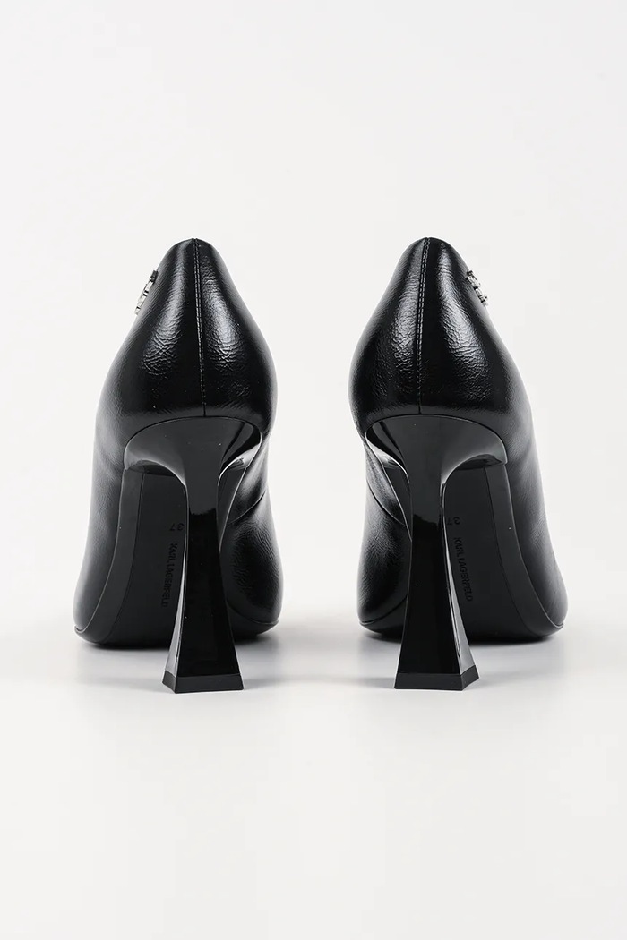 Obuwie Karl Lagerfeld szpilki skórzane DEBUTANTE KL32011.100 czarny