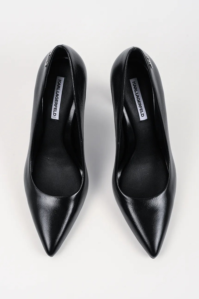 Karl Lagerfeld szpilki skórzane DEBUTANTE czarny KL32011.100