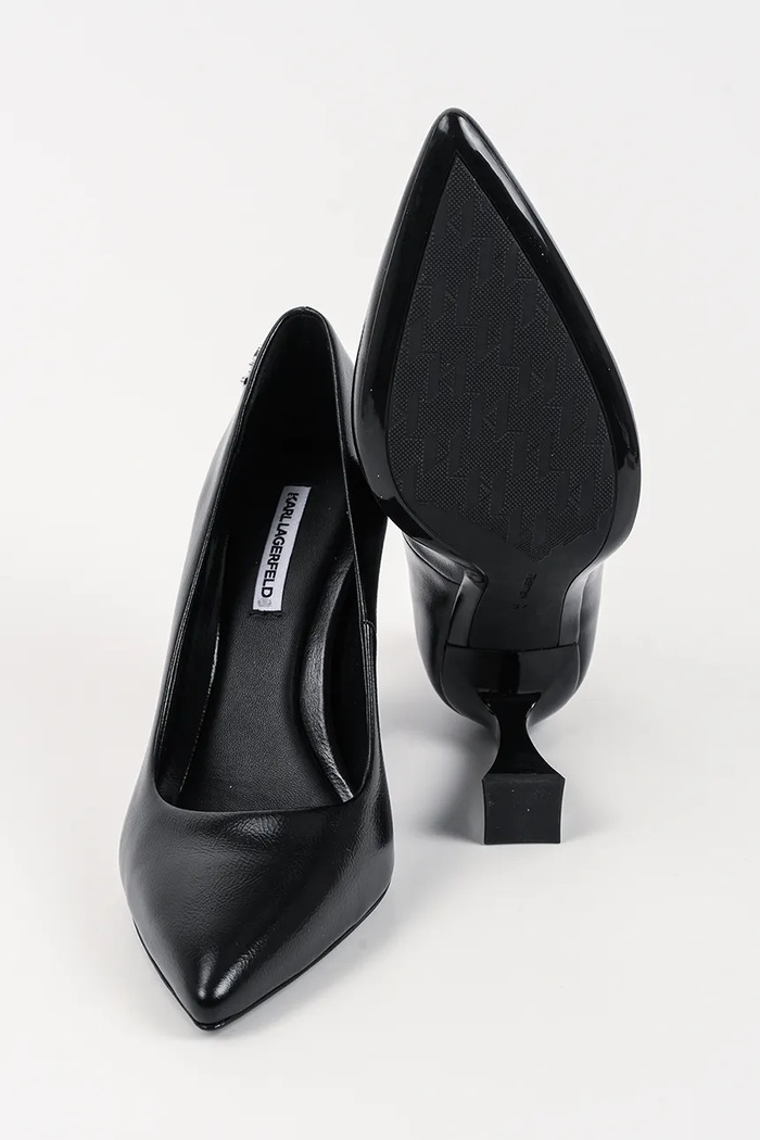Karl Lagerfeld szpilki skórzane DEBUTANTE KL32011.100 czarny