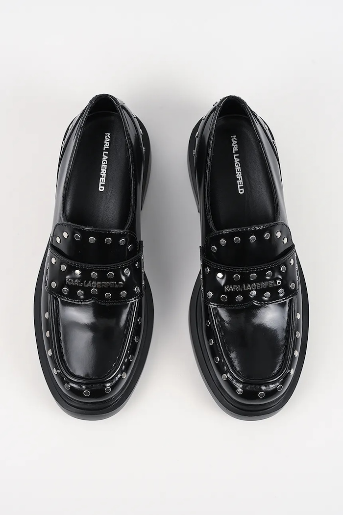 Karl Lagerfeld mocasini de piele MACIE negru KL41213S.00S