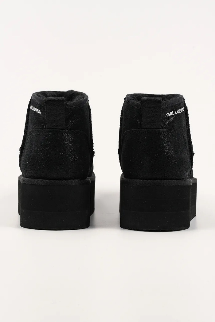 Încălțăminte Karl Lagerfeld cizme de zapada din piele întoarsă THERMO KL48523.5S0 negru