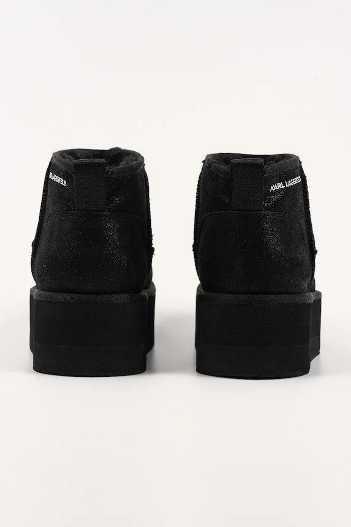 Încălțăminte Karl Lagerfeld cizme de zapada din piele întoarsă THERMO KL48523.5S0 negru