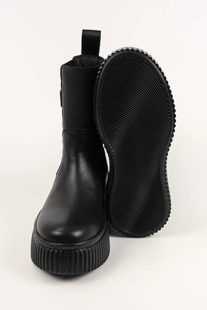 Kožené členkové topánky Karl Lagerfeld KREEPER LO KL42365.40X čierna