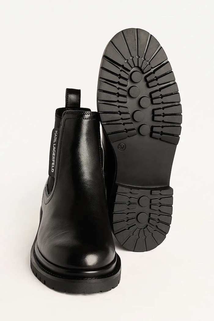 Kožené členkové topánky Karl Lagerfeld BINKY KL47545.000 čierna
