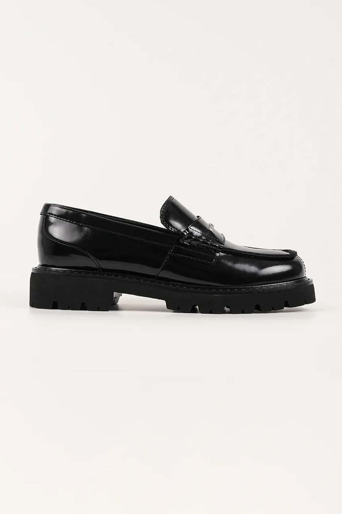 Karl Lagerfeld mokasyny skórzane LOWELL skóra lakierowana czarny KL42224.000