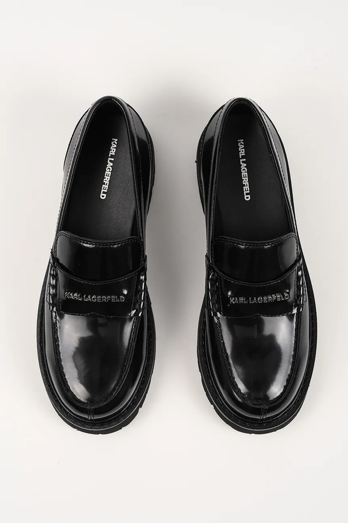 Karl Lagerfeld mokasyny skórzane LOWELL czarny KL42224.000